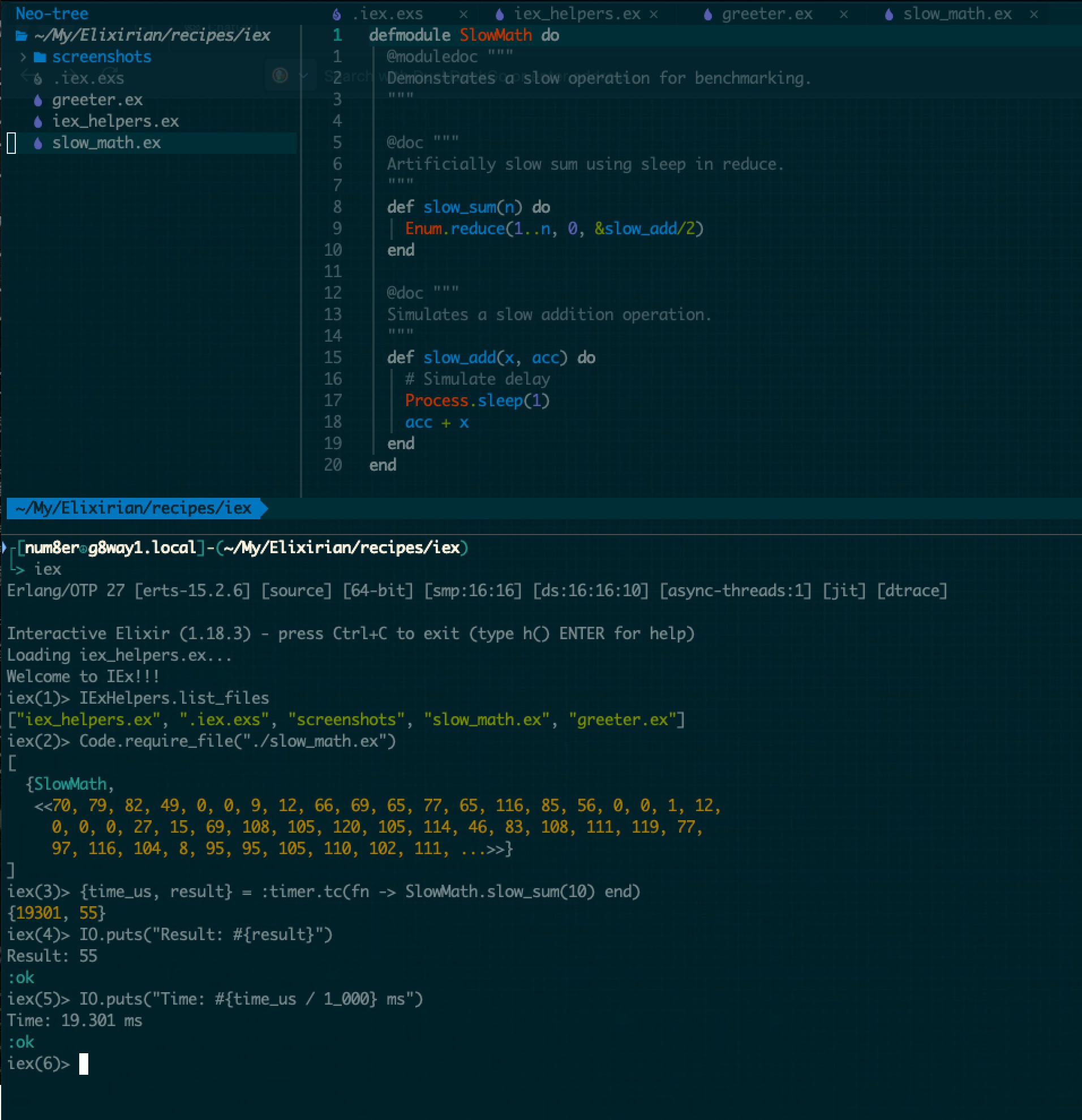 recipes 4, 1: simple benchmark in IEx