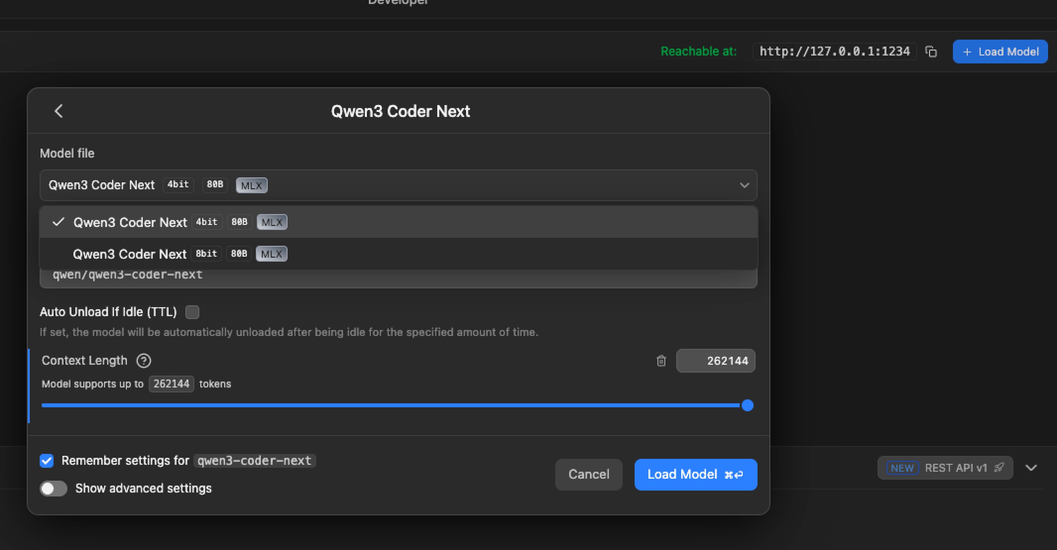 lm studio: download model