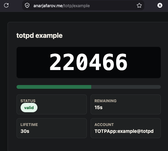 totpd screenshot